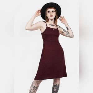 Disturbia Mundi Shirred Midi Dress